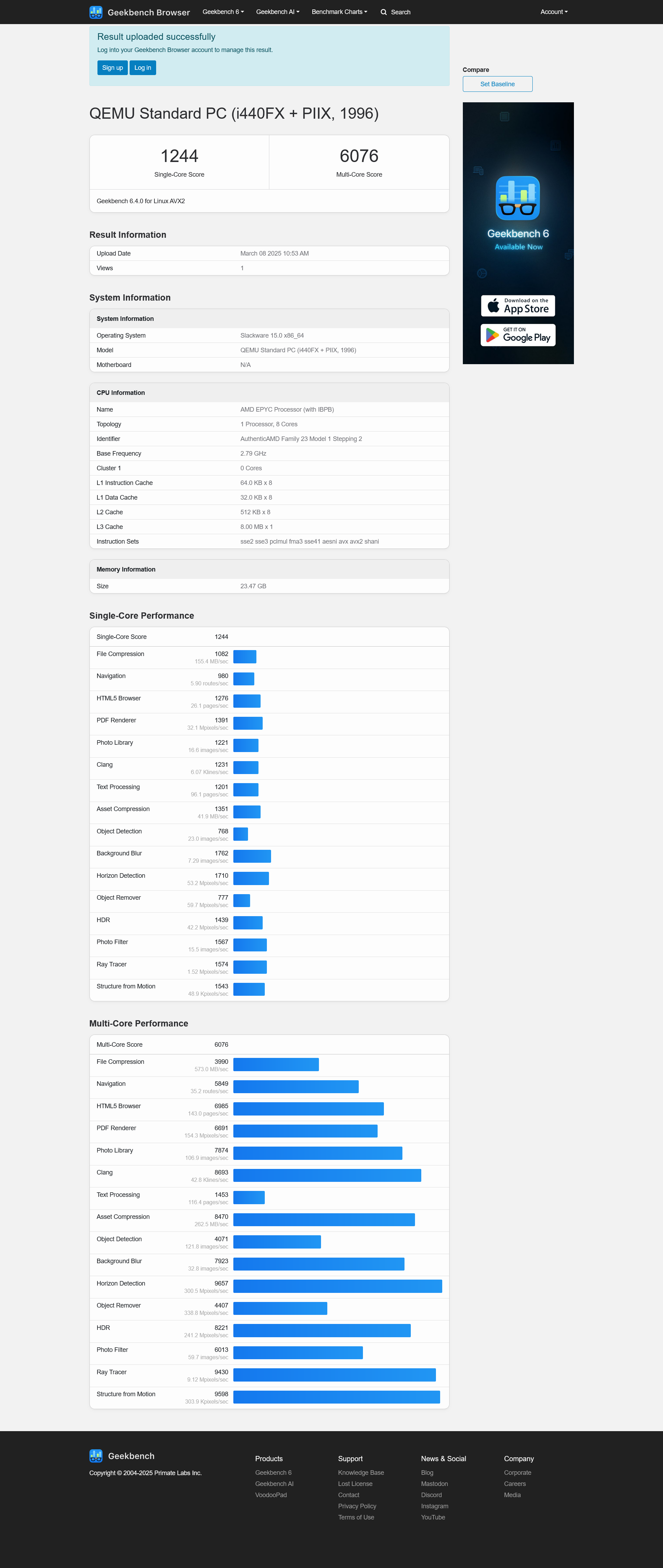 Geekbench Screenshot